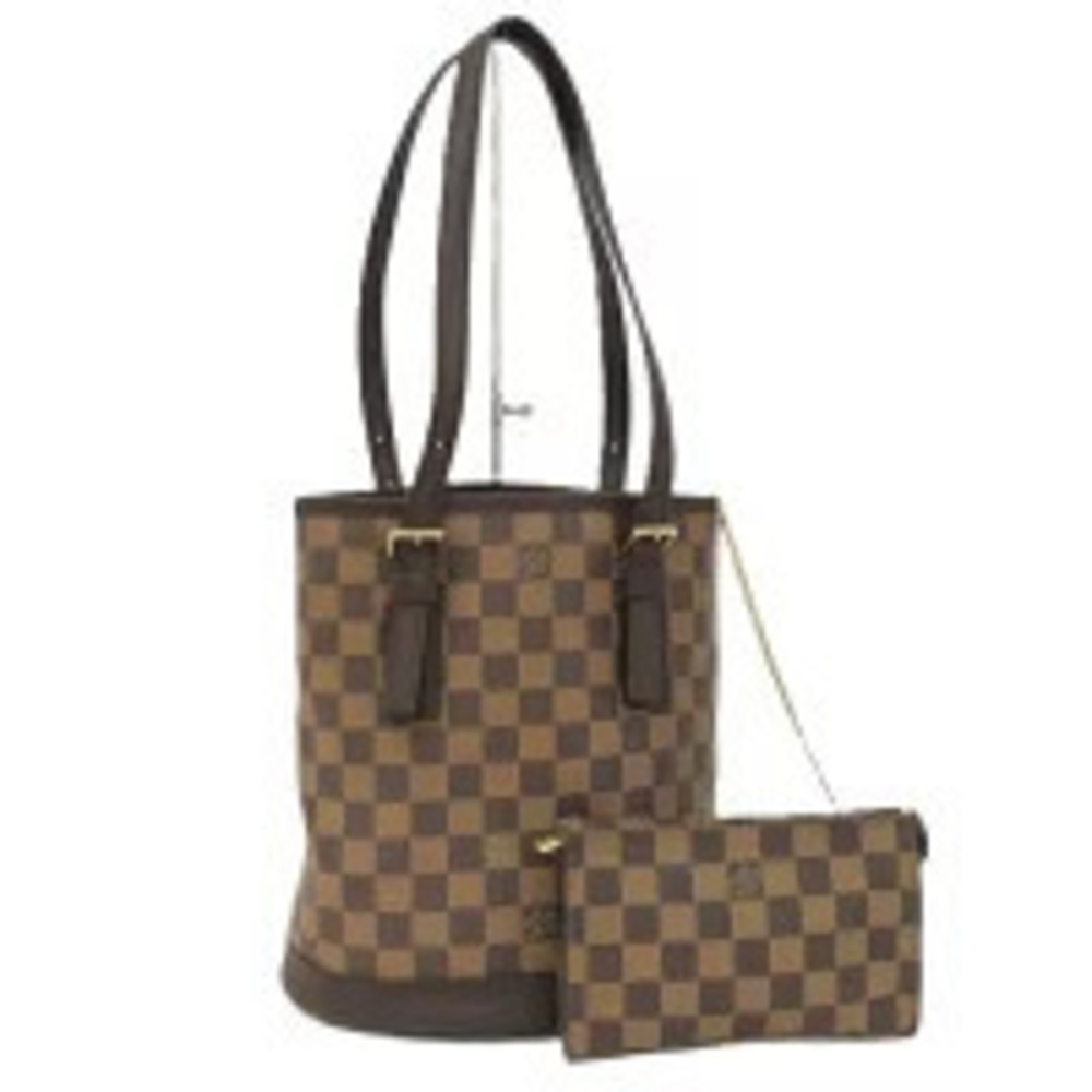 LOUIS VUITTON Handbag Mare Damier Ebene Brown